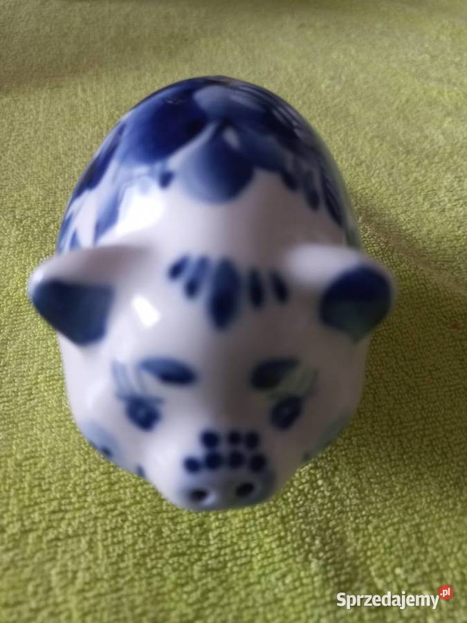 Figurka porcelanowa Świnka Gżel kujawsko-pomorskie Toruń