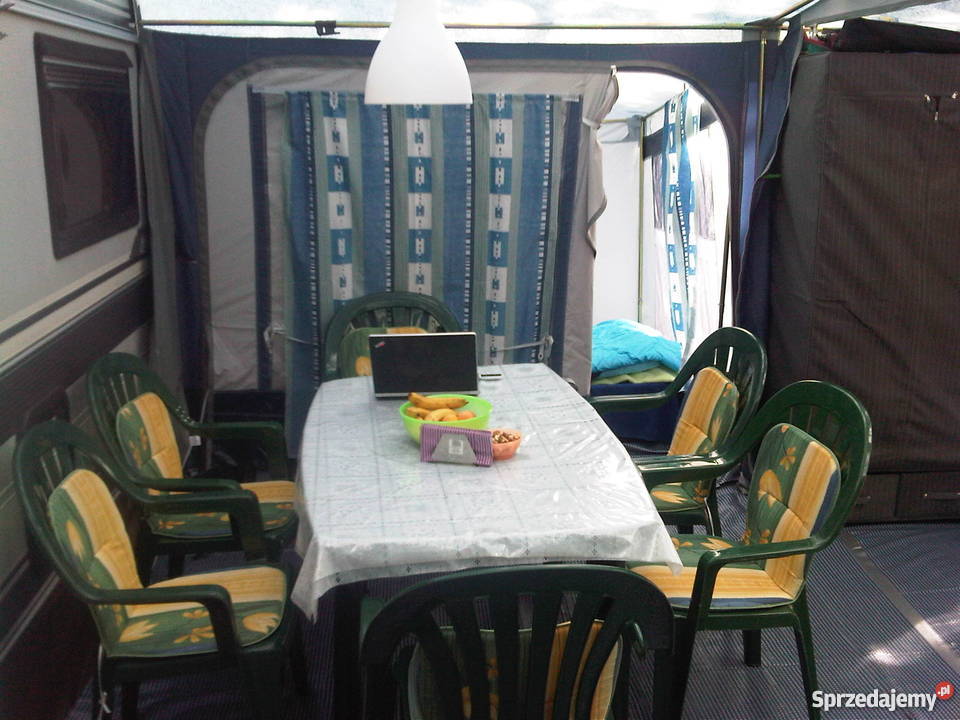 Przyczepa kempingowa Hobby 495 przedsionek Rok produkcji 1988 Jakubów