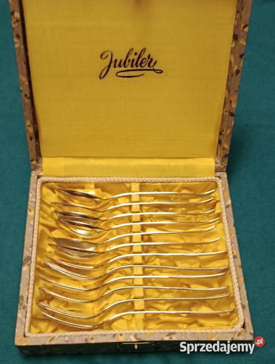 Sztućce kawowe srebrne zestaw Jubiler firma