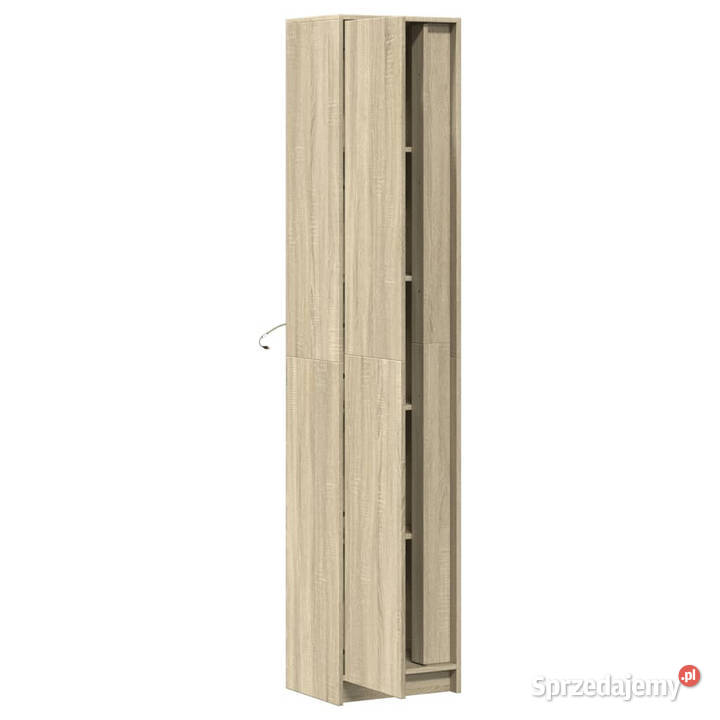 Wysoka szafka z LED dąb sonoma 415x325x200 Warszawa