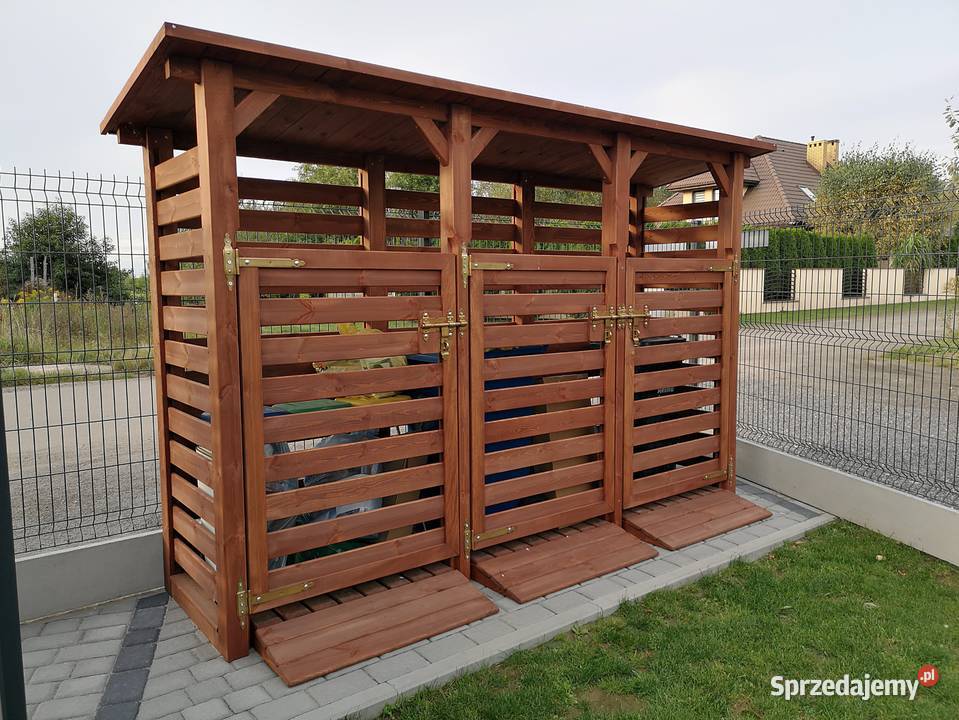 Zabudowa na kosze miejsce do segregacji z dachem Kalety