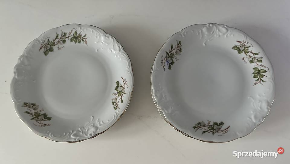 Talerze porcelanowe Wawel z lat PRLu Łódź