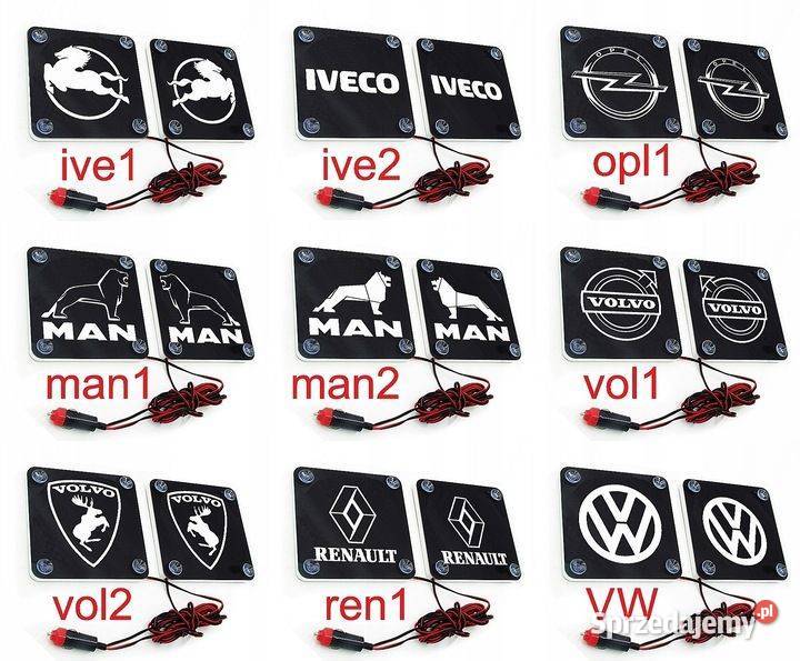 Tabliczki narożnikowe LED 2 sztuki 40 wzorów