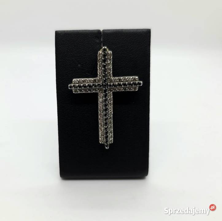 Srebrna zawieszka próby 925 416g krzyżyk Elbląg