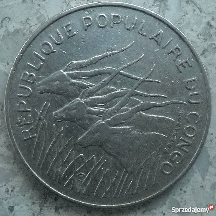 LUDOWA REPUBLIKA KONGA100 FRANCS1972 rNIKIEL Legionowo