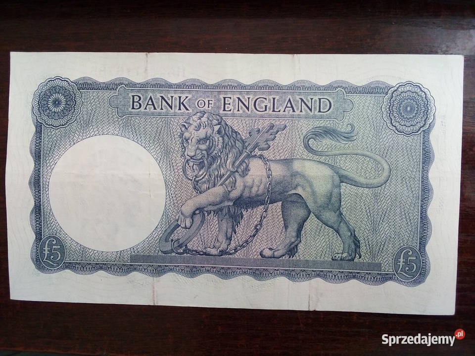 Banknot 5 funtów Anglia Płońsk