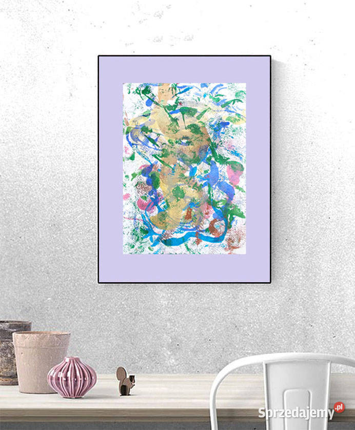 abstrakcyjny rysunek A3 wielokolorowy Dom i Ogród Kołobrzeg sprzedam