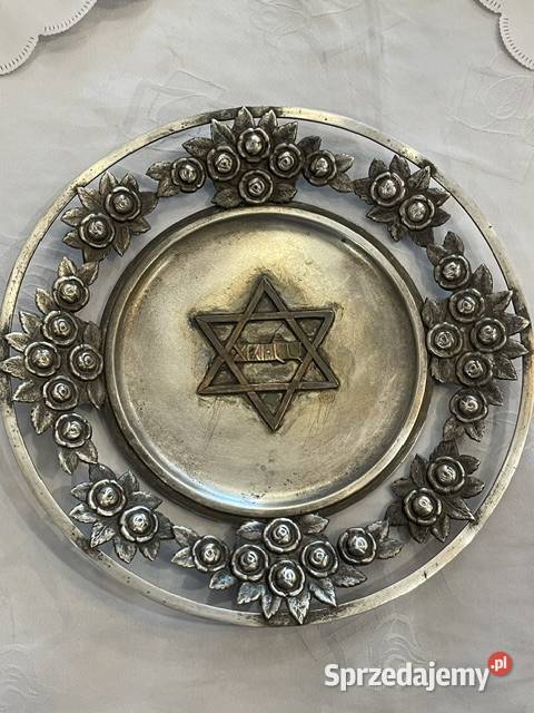 Judaistyczna taca dekoracyjna z Gwiazda Dawida Pozostałe Kraków