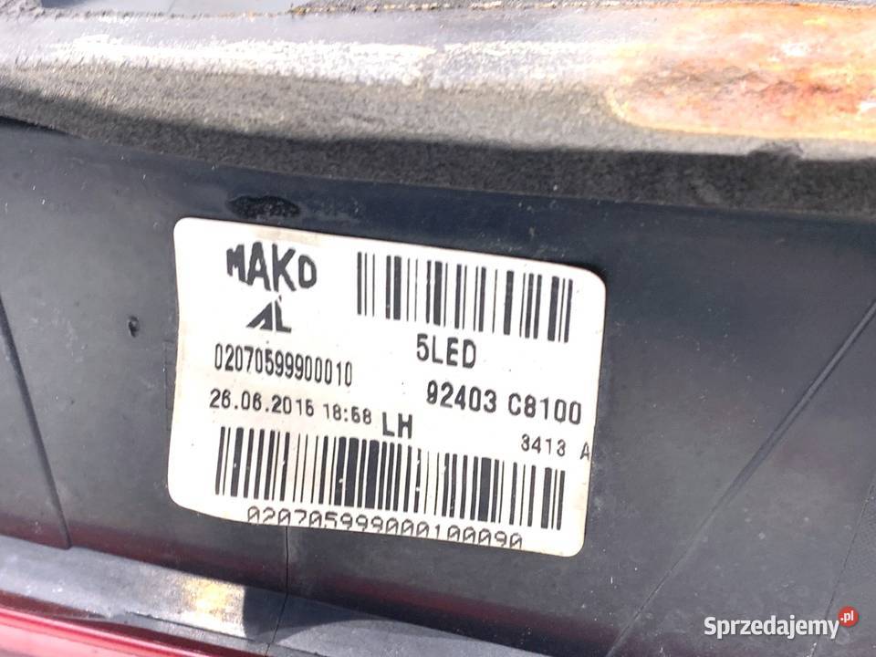 LAMPA TYŁ LEWA WEWNĘTRZNA HYUNDAI i20 II