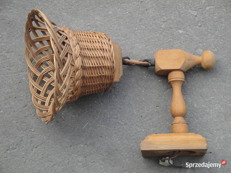 lampa kinkiet drewniany wiklina Kraków