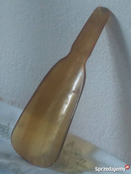 STARA ŁYŻKA DO BUTÓW ręczny wyrób RÓG NATURALNY Warszawa