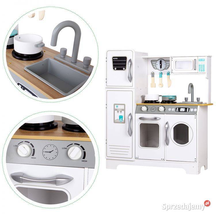 Drewniana kuchnia XXL z pralką dzieci Ecotoys Bielsk Podlaski