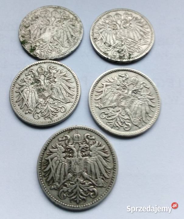 AUSTRIA10 HELLER1895 r 3 SZTUK1909 r1907 r Legionowo