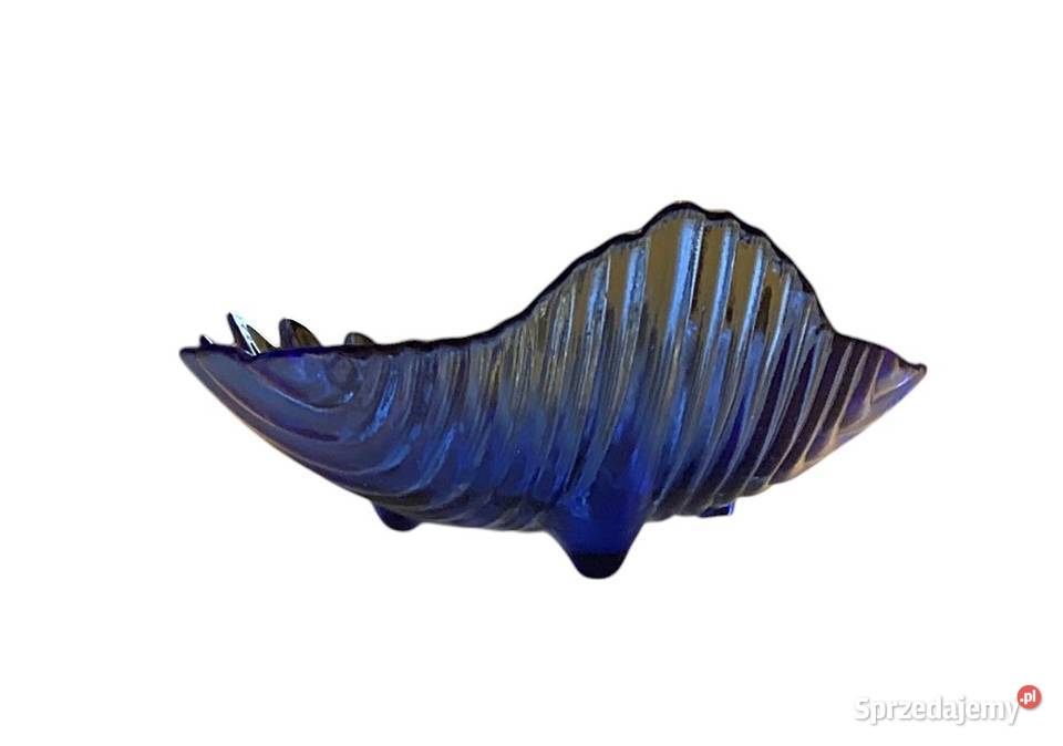 Szklany kobaltowy półmisek dekoracyjny Warszawa sprzedam