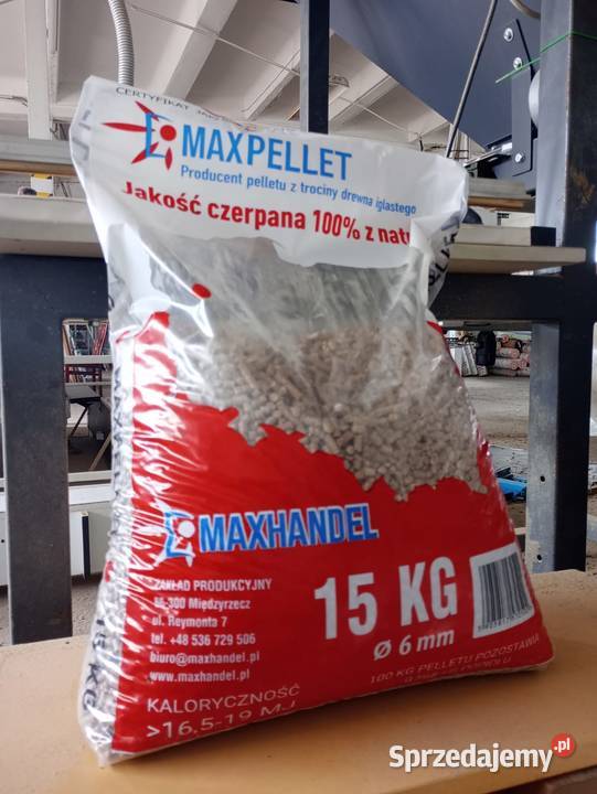 Pellet z trociny drzewa sosnowego 6mm bigbag Międzyrzecz