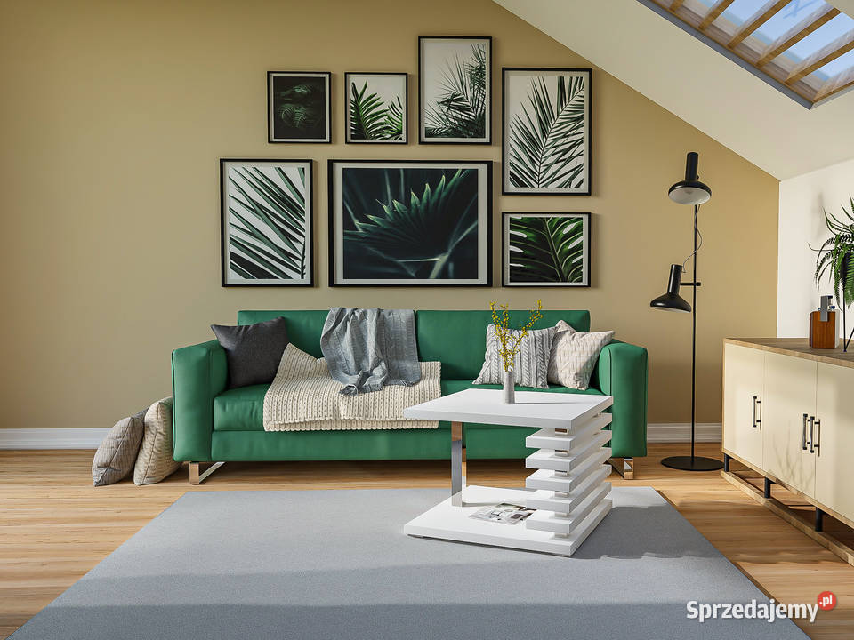 Stolik Kawowy Ława Połysk Biała Czrna Wysyłka 7 60cm Wrocław sprzedam