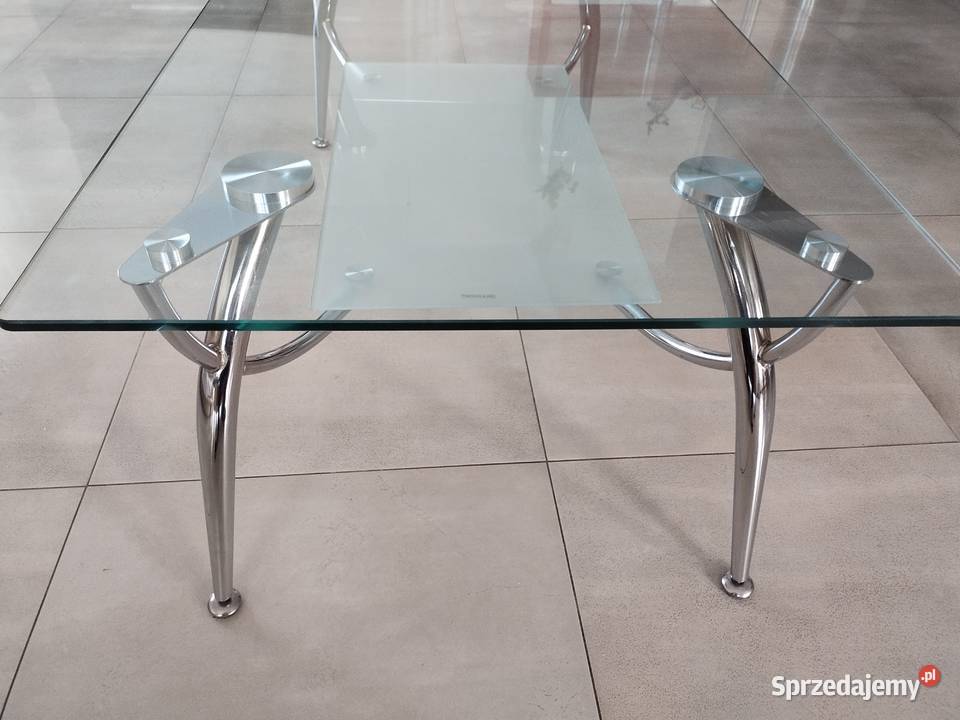 Stolik szklany 2 poziomy Szkło hartowane Bydgoszcz