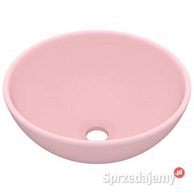 vidaXL Okrągła umywalka łazienkowa matowy róż Umywalki Warszawa