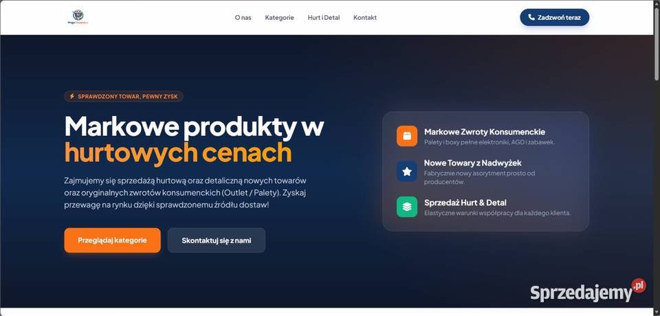 Nowoczesny Landing Page Strona Wizytówka Zwiększ informatyka