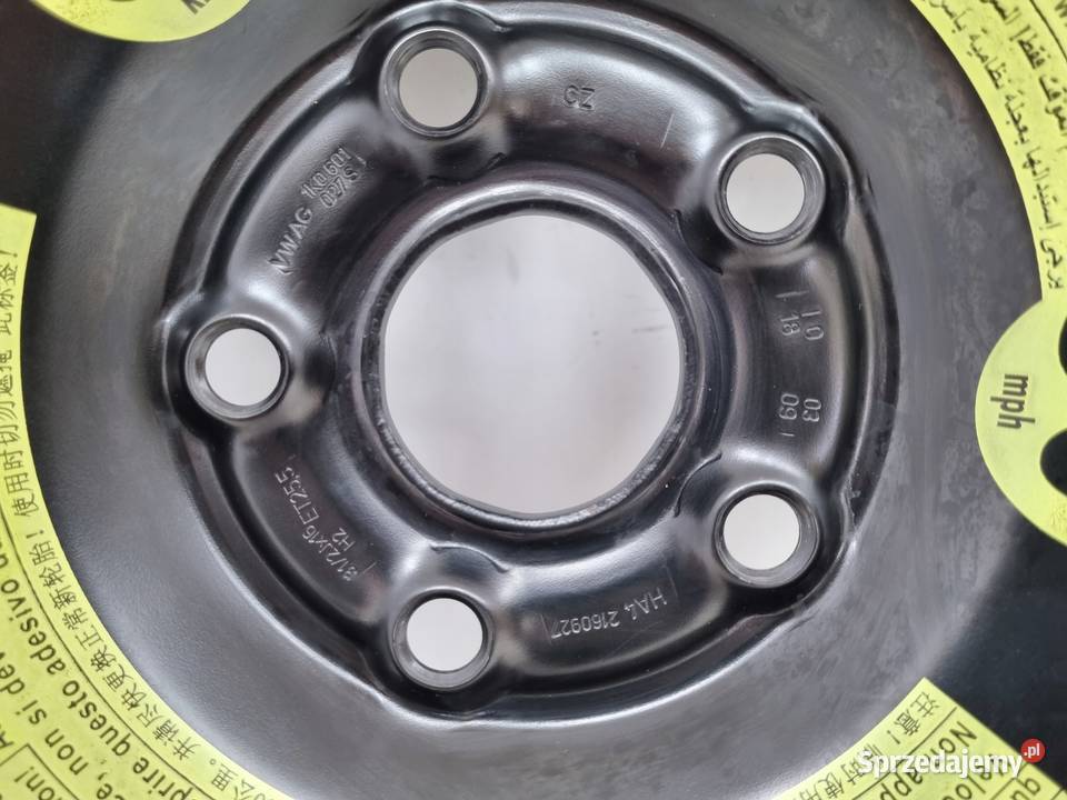 KOŁO DOJAZDOWE ZAPASOWE Audi Seat Vw Golf VI Chełm