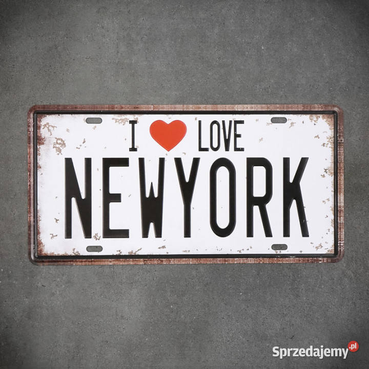 Tabliczka dekoracyjna metalowa I LOVE YORK Chmielnik