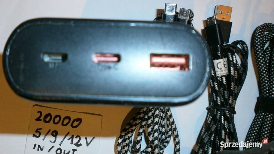 Szybki Powerbank 20000 mAh 1820W 3 Różne USB i 3 Kraków sprzedam