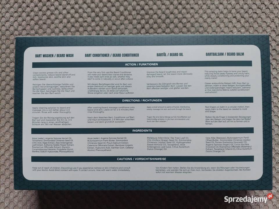 Oukzon nowy zestaw do pielęgnacji brody 9 elem Kraków