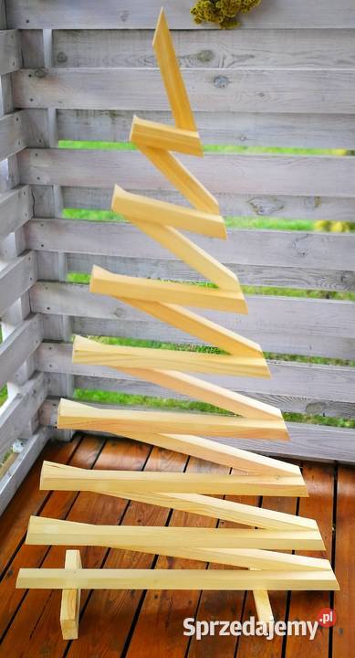 Świąteczna choinka drewniana dekoracja ozdoba świętokrzyskie Radków