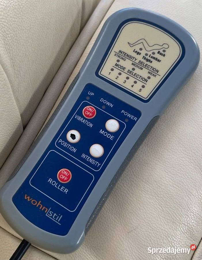 Fotel masujący do masażu skóra naturalna Wrocław sprzedam