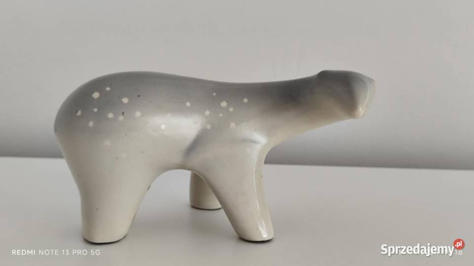 Figurka Porcelanowa Niedźwiedź Chodzież Antyki Wiązów