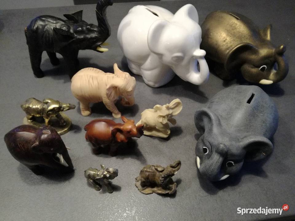 Duża kolekcja szczęśliwych słoni