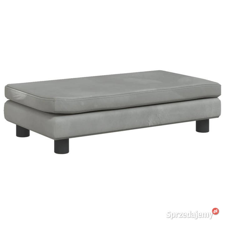 Sofa dziecięca z podnóżkiem jasnoszara 100x50x30 Warszawa