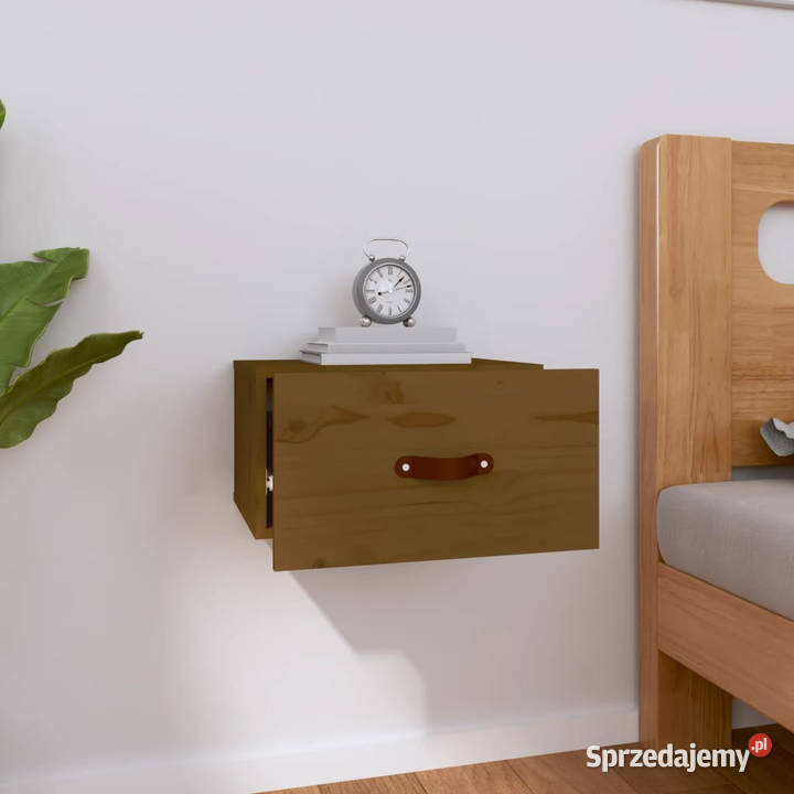 Szafka nocna wisząca 40x295x22 miodowy brąz Warszawa