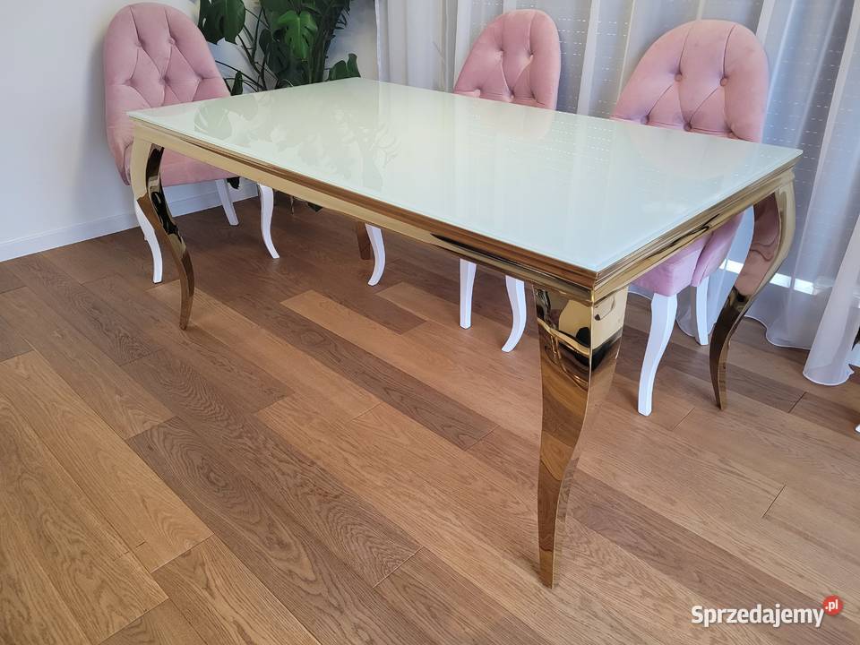 STÓŁ ZŁOTY LUXURY stół glamour AKANT 75cm Gierałtowiczki