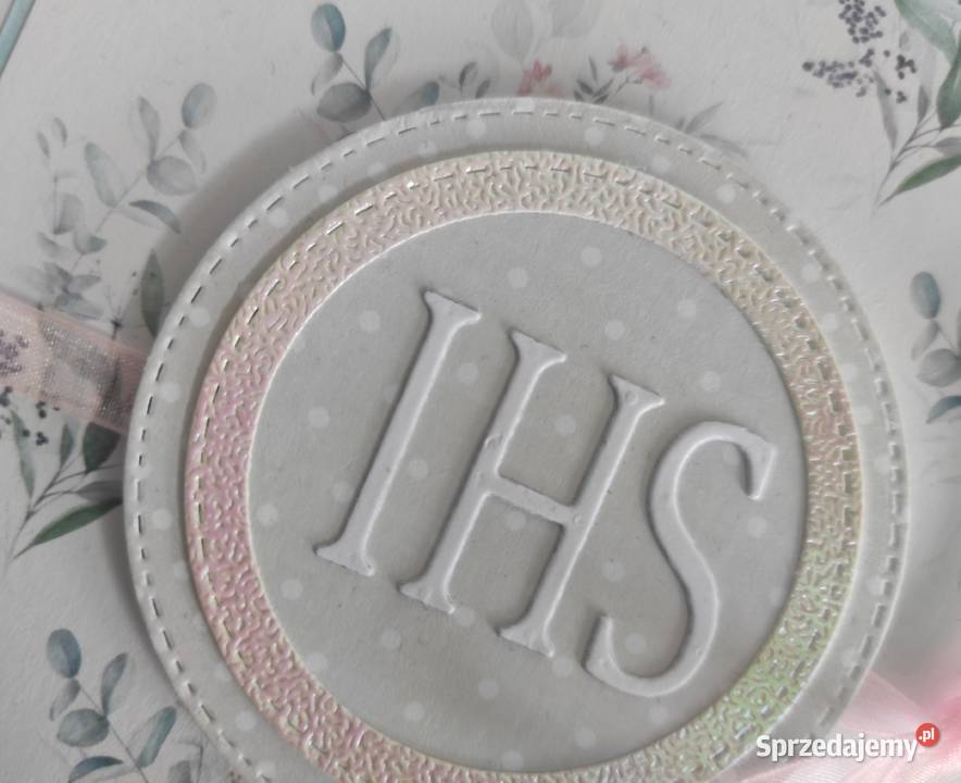 Kartka ręcznie robiona na Komunię Świętą Łódź