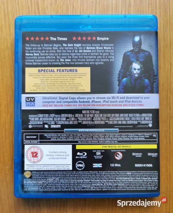 The Dark Knight Mroczny Rycerz 2x Bluray DVD
