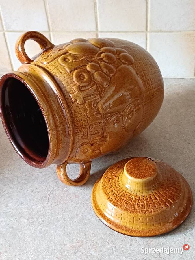 vintage ceramiczny garnek Porcelana i szkło małopolskie Nowy Targ