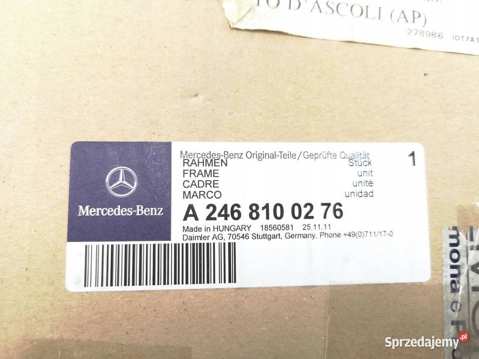 LUSTERKO PRAWE MERCEDESBENZ KLASA B W246 W242 osobowe
