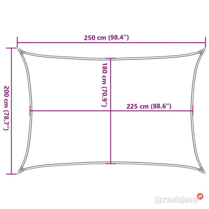 Żagiel przeciwsłoneczny 160 gm czarny 2x25 m mazowieckie Warszawa
