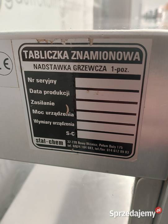 Stół grzewczy 140x63 z nadstawką neutralną Gastronomia dolnośląskie Wrocław