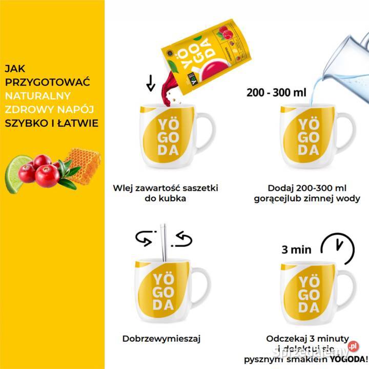 Herbata owocowa Yogoda Żurawina bez cukru Box 14 świętokrzyskie Kielce