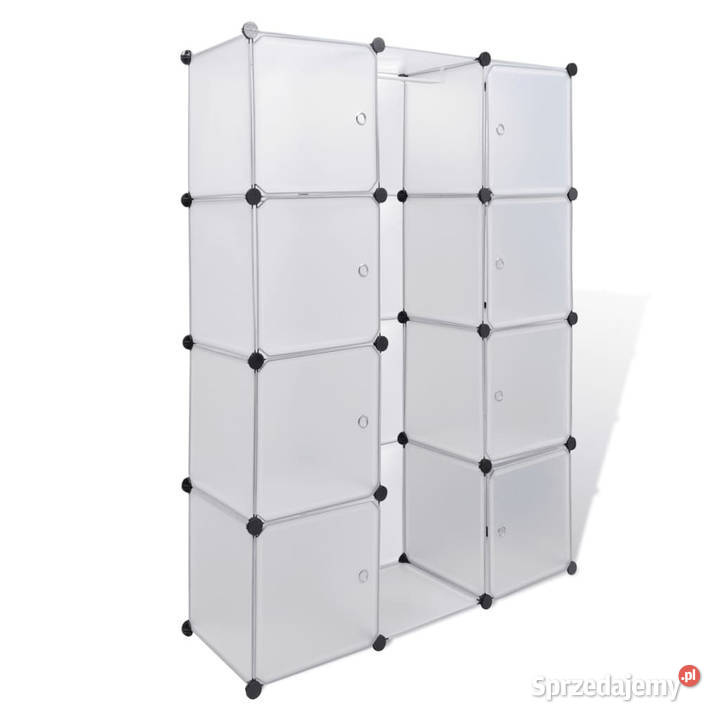 Szafa modułowa z 9 przegrodami 37x115x150 biała