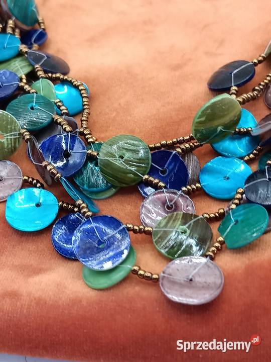 Biżuteria naszyjnik korale brązowe Zamość