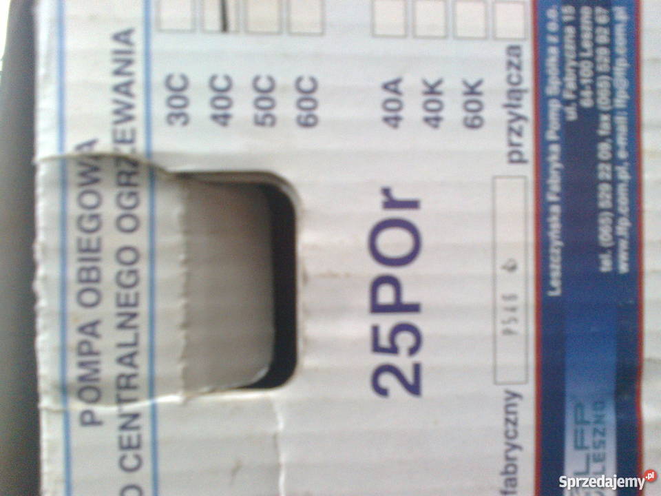 Pompa co LFP Leszno 25POr40C Kalisz