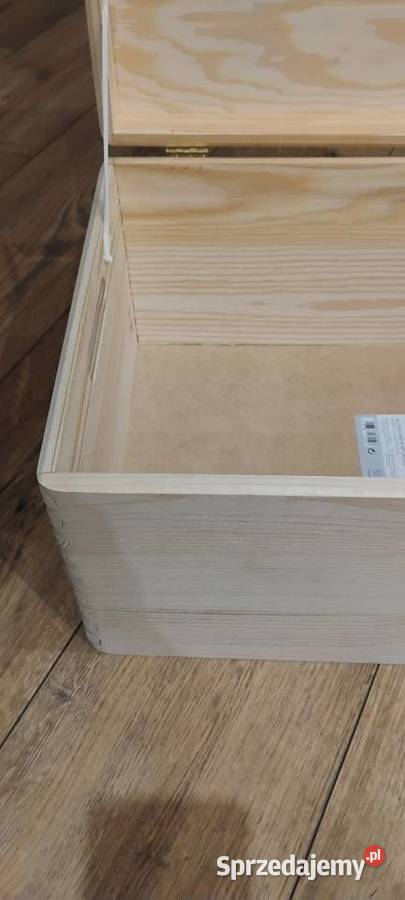Duża drewniana skrzynka Wyposażenie wnętrz Kłobuck