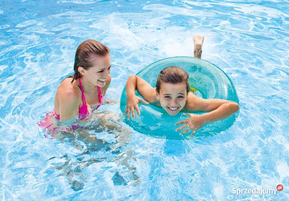 Koło dmuchane do pływania półprzezroczyste