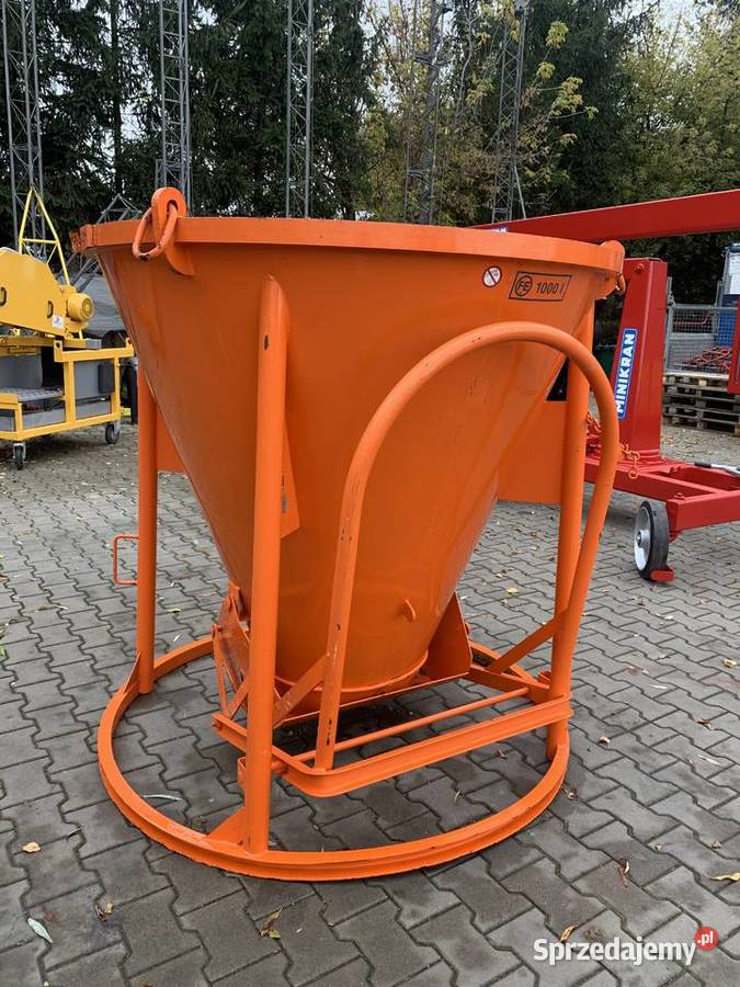 Pojemnik zbiornik lej dźwigowy do betonu Rok produkcji 2017 Ślesin