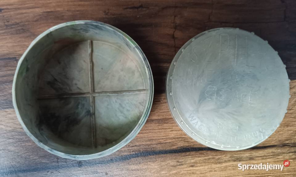 Zabytkowy retro pojemnik na szpili PRL Zbylitowska Góra