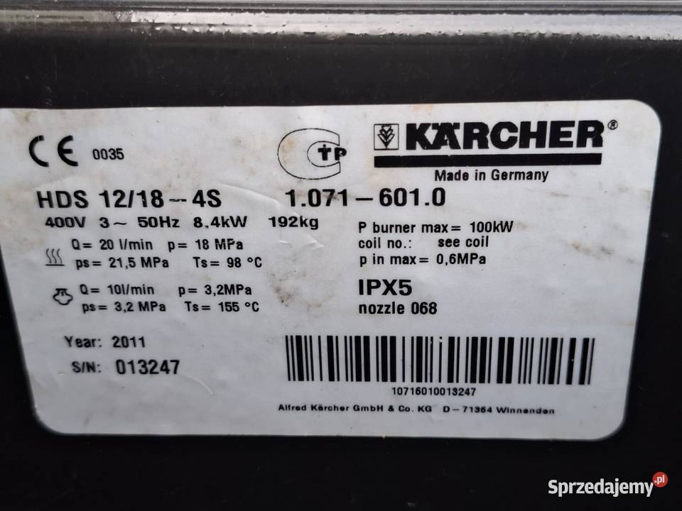 Myjka Karcher HDS 12184S Serwis Gwarancja Radom