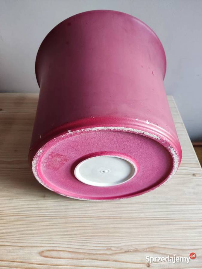 Donica doniczka ceramiczna odcień bordowy fi 29 opolskie Głuchołazy